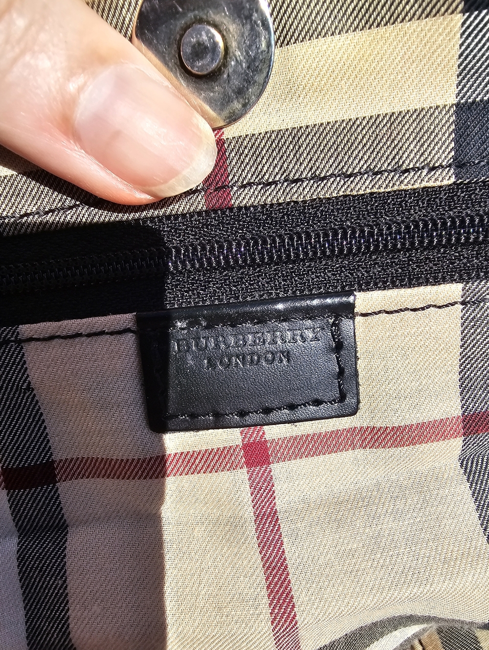 Burberry London Orange Leather Tote Bag - Picture 9 of 13